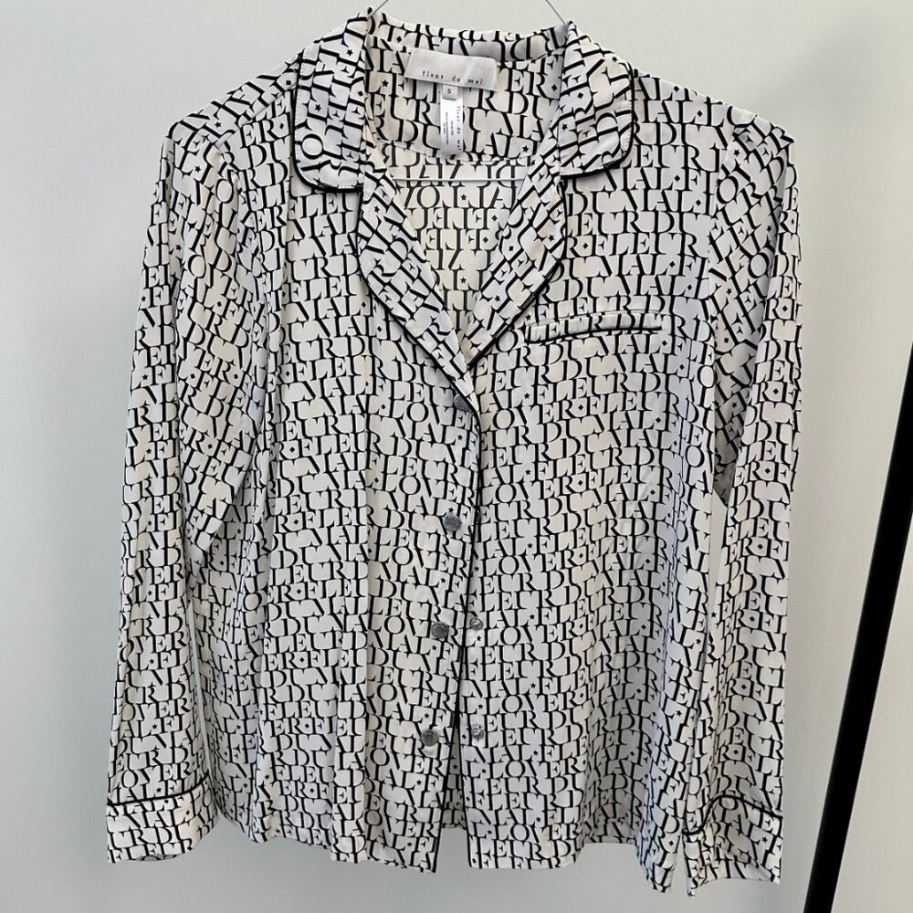 Fleur du Mal logo print PJ top